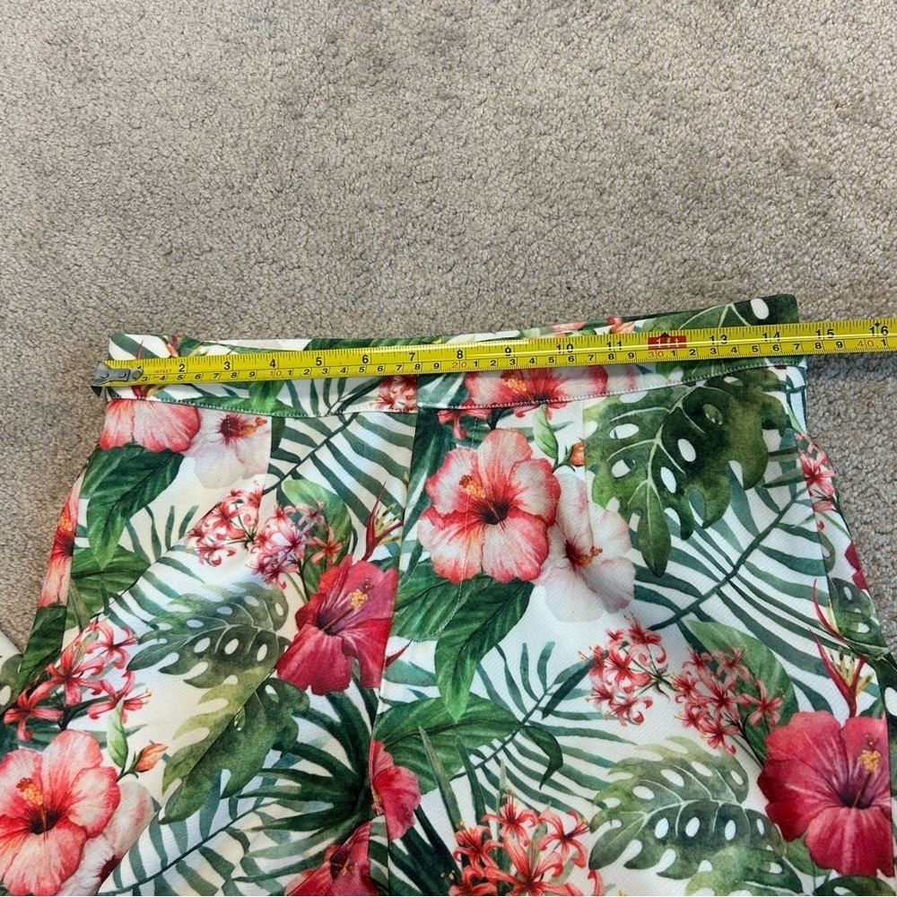 Sacoor Brothers pink green floral flower tropical ankle pants Sz 38 NWT - Picture 8 of 12